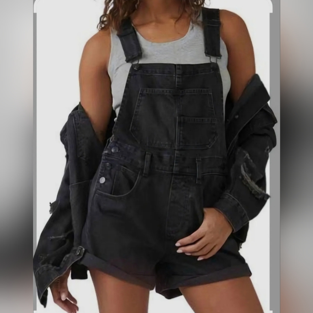 Free People Ziggy Shortalls NWT $88 XL